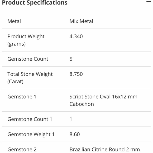 BRAZILIAN CITRINE & INDIAN SCRIPT ROUND STONE GEM PENDANT NECKLACE - Picture 5 of 6